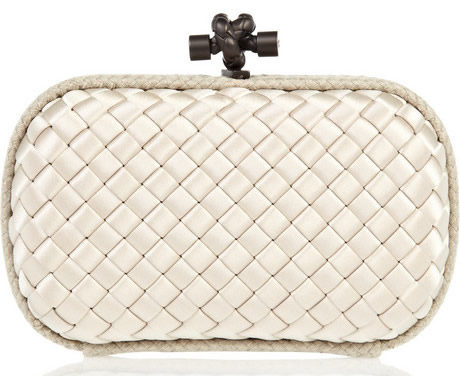 metallic-print zipped clutch bag