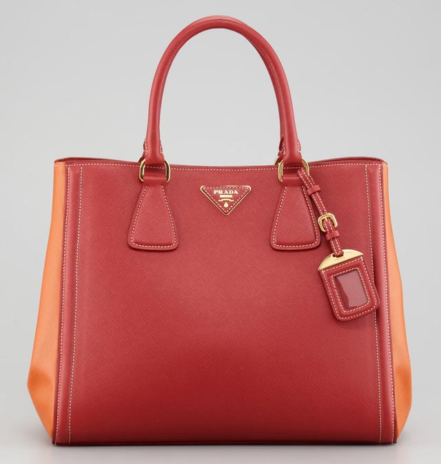 Prada Saffiano Colorblocked Tote Prada Saffiano Colorblocked Tote