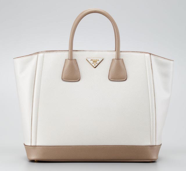 Prada Saffiano Large Bicolor Tote Prada Saffiano Large Bicolor Tote