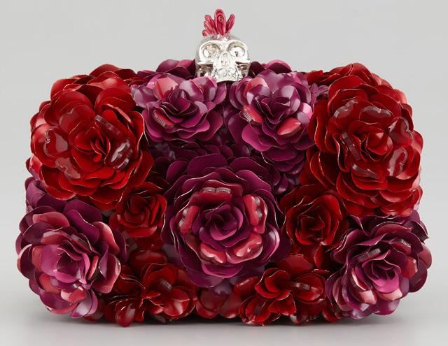 Alexander McQueen Metal Flower Box Clutch