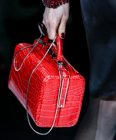 Armani Fall 2013 Red Crocodile Top Handle