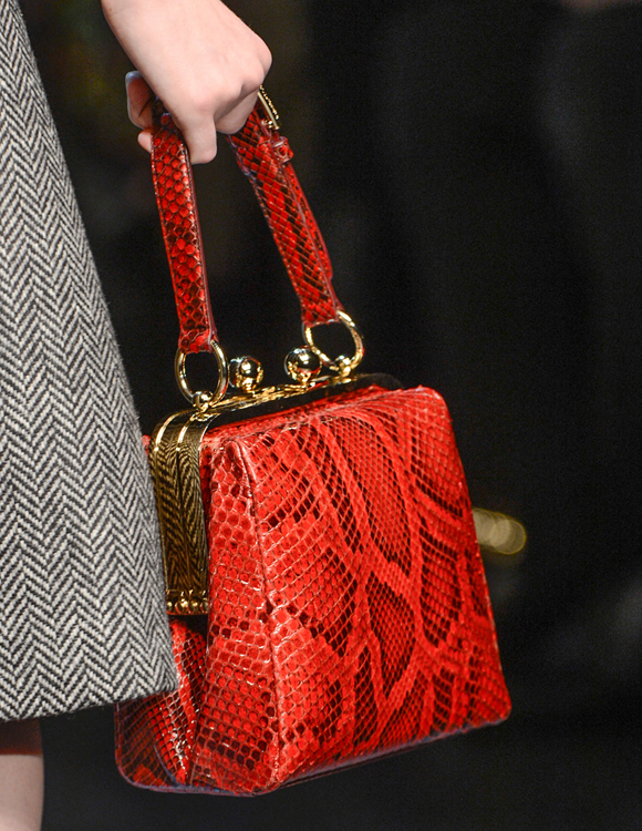 Dolce & Gabbana Fall 2013 Red Python Handbag