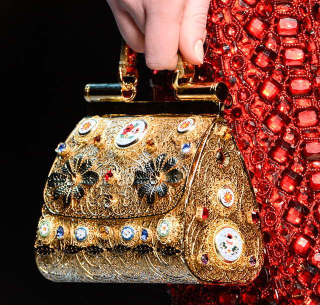 Dolce & Gabbana Fall 2013 Filigree Gold Handbag