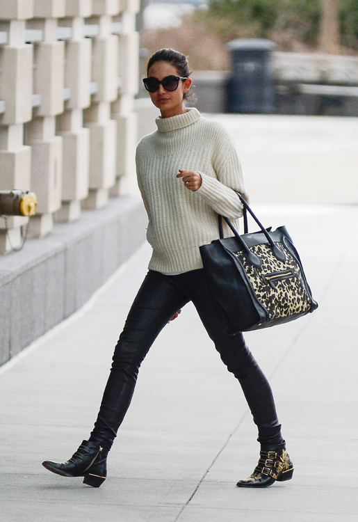 Lily Aldridge out in downtown New York