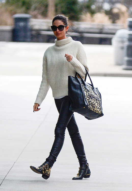 Lily Aldridge out in downtown New York