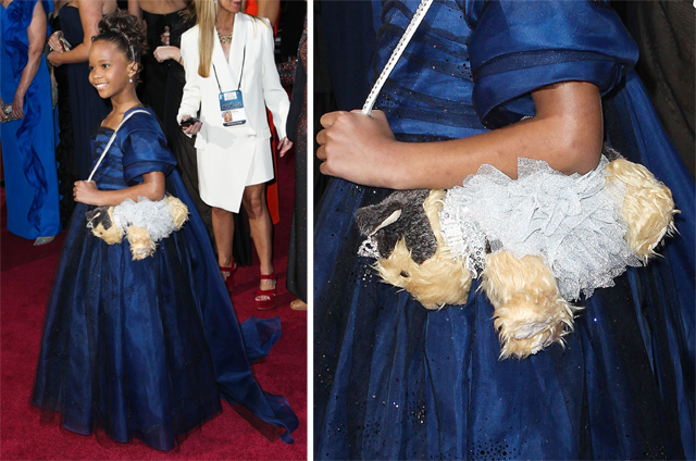 Quvenzhane Wallis carried a puppy purse to the 2013 Academy Awards