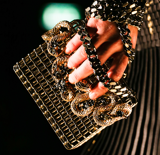 Roberto Cavalli Fall 2013 Cage Clutch