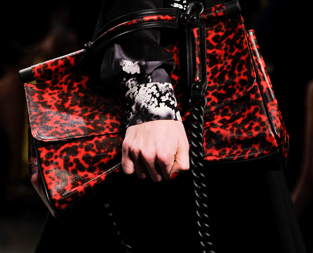 TopShop Unique Red Animal Print Satchel