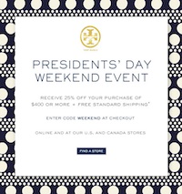 Tory Burch President's Day Weekend Tory Burch Discount Code Tory Burch Presidents Day Weekend