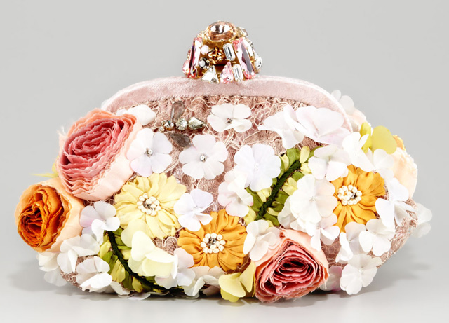 Dolce & Gabbana Miss Dea Lace & Floral Pouchette Clutch