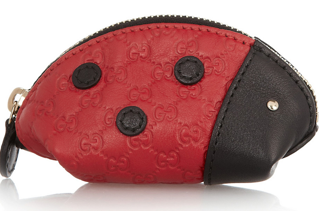 Gucci Ladybug Leather Coin Purse