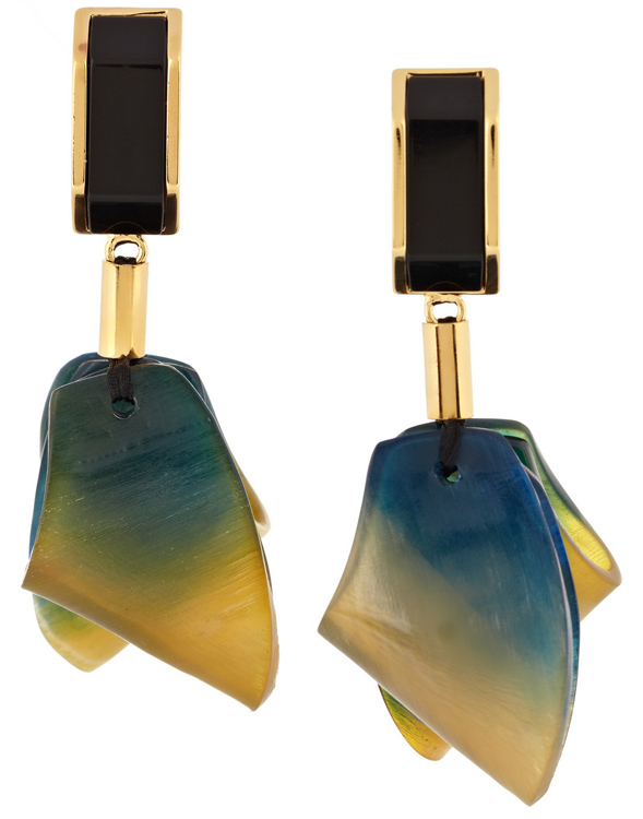 Marni Resin Horn-Clip Earrings