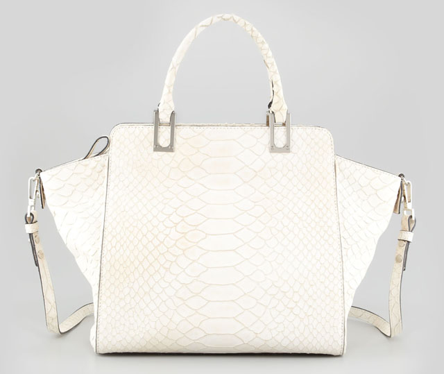 Milly Reece Snake-Embossed Tote