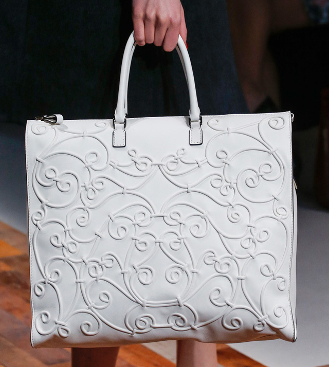 Valentino Fall 2013 Embellished White Tote