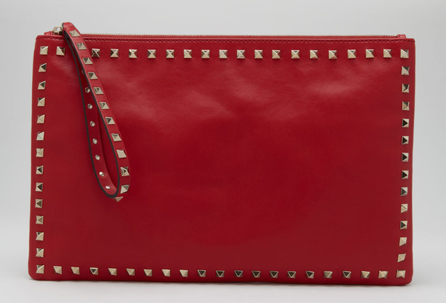 Valentino Rockstud Zip Clutch