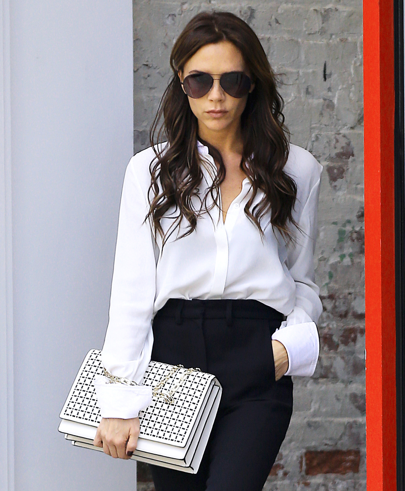 Victoria-Beckham-Hexagonal-Chain-Shoulder-Bag-White