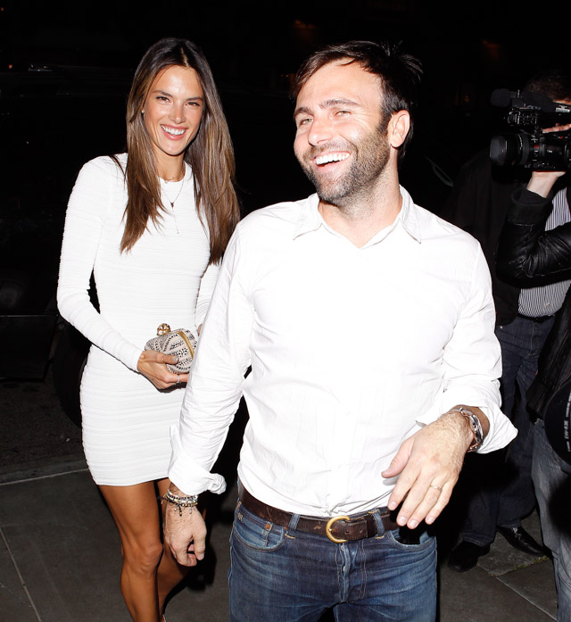 Alessandra Ambrosio carries an Alexander McQueen Union Jack Skull Clutch to her birthday party in LA (1)