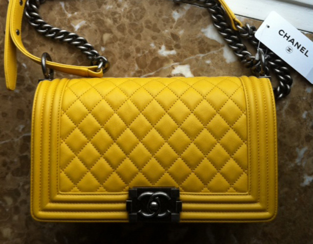 Chanel Boy Bag Yellow