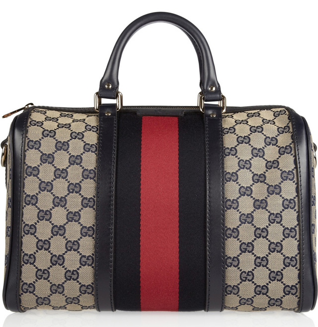 Gucci Vintage Web Boston Duffel Bag