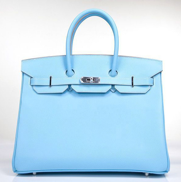 Hermes Limited Edition Celeste & Mykonos Candy Collection Epsom 35cm Birkin Bag