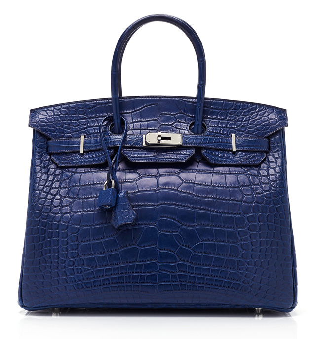 Hermes Matte Blue Crocodile Birkin