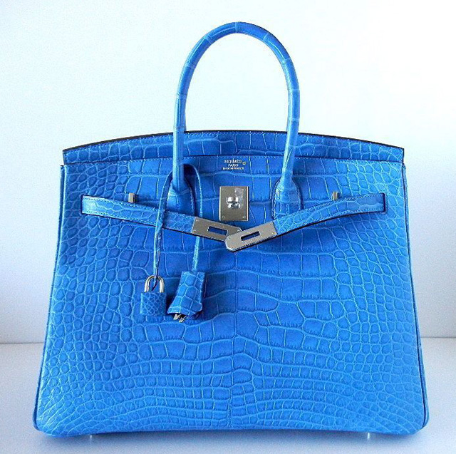 Hermes Mykonos Matte Alligator 35cm Birkin Bag