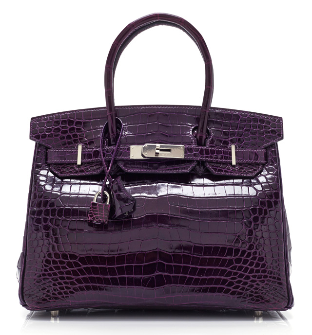 Hermes Purple Crocodile Birkin