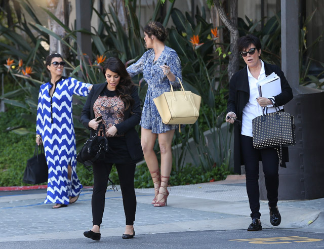 Khloe Kardashian carries a yellow Celine Phantom Luggage Tote (5)