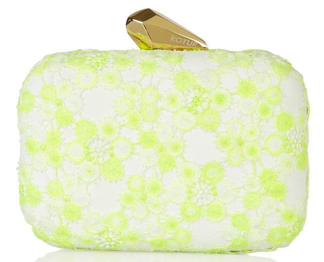 Kotur Morely Neon Lace Clutch