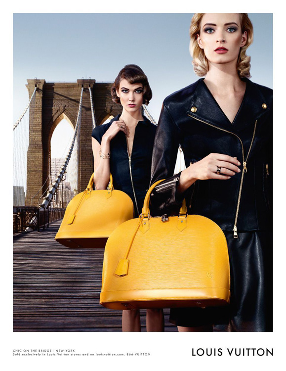 Louis Vuitton Alma Bag Chic on the Bridge Ad Campaign, featuring Karlie Kloss (3)