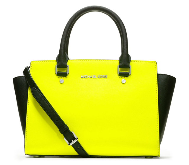 michael kors neon yellow selma