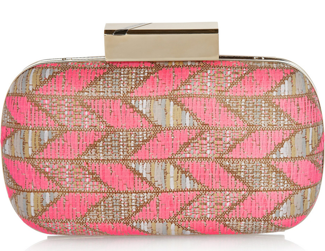 Matthew Williamson Chevron-Weave Box Clutch