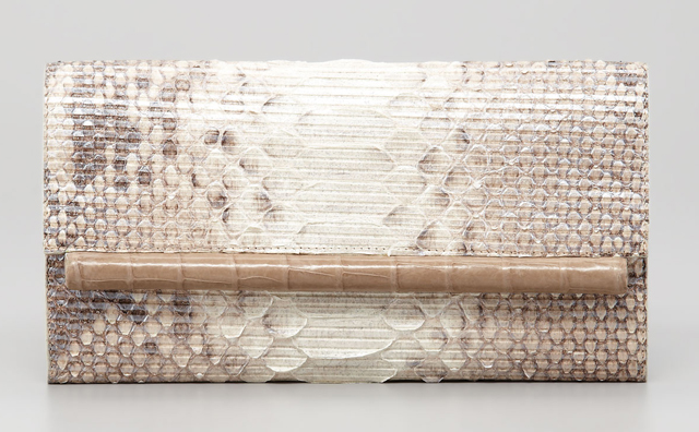 Nancy Gonzalez Python and Glitter Clutch