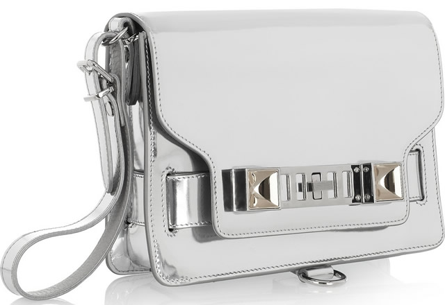 Proenza Schouler PS11 Mirrored Leather Wristlet