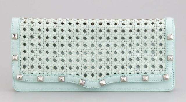 Rebecca Minkoff Wicker-Woven Leather Clutch