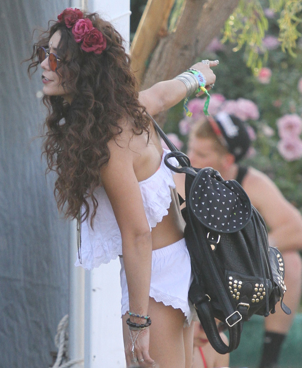 Vanessa Hudgens Studded Backpack Coachella