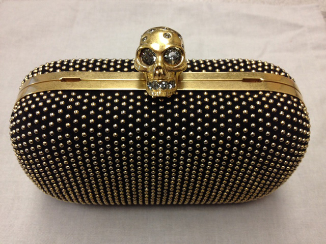 Alexander McQueen Skull Studded Box Clutch