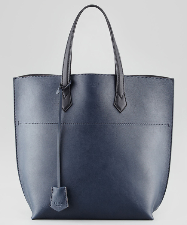 Fendi Leather Shopping Tote Bag
