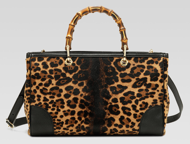 Gucci Bamboo Jaguar Shopper Tote