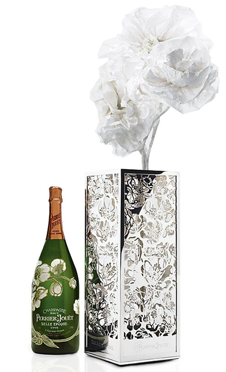 Shop a Gatsby-inspired selection of bags, baubles and bubbly with Harrod's 3 Perrier-Jouet Belle Epoche Magnum and Anemone Vase