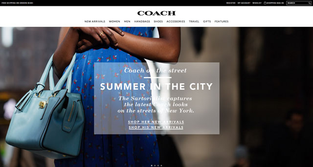 Coach.com New Website Design