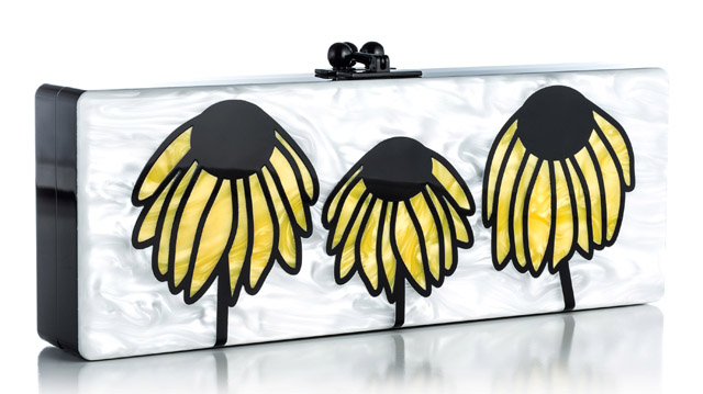 Edie Parker Wilted Daisies Clutch