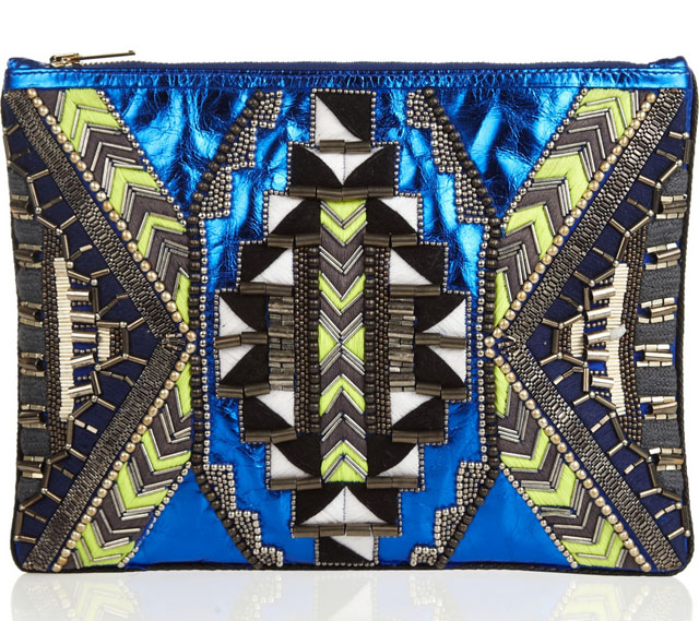 Matthew Williamson Embellished Metallic Clutch