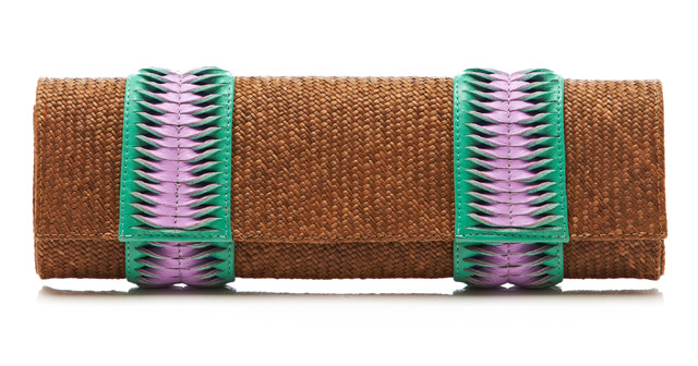 Michu Twisted Iraca Raffia Clutch