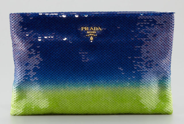 Prada Degrade Sequin Pouch Clutch