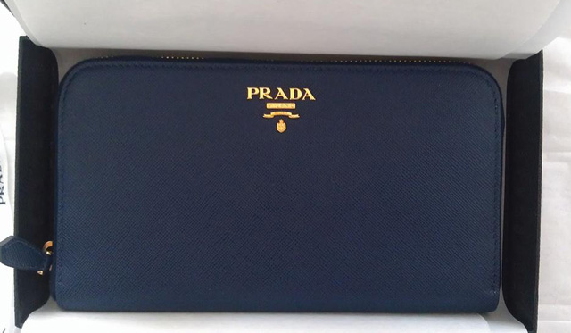 Prada Saffiano Zip Wallet