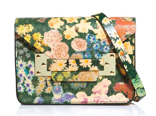 Sophie Hulme Floral Mini Envelope Clutch