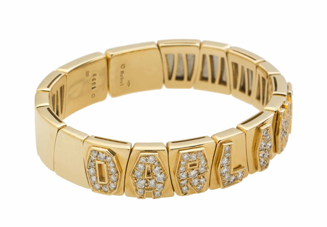 Diamond and Gold Bangle Bracelet
