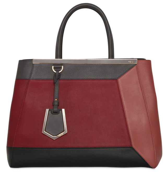 Fendi 2Jours Color Blocked Leather Bag