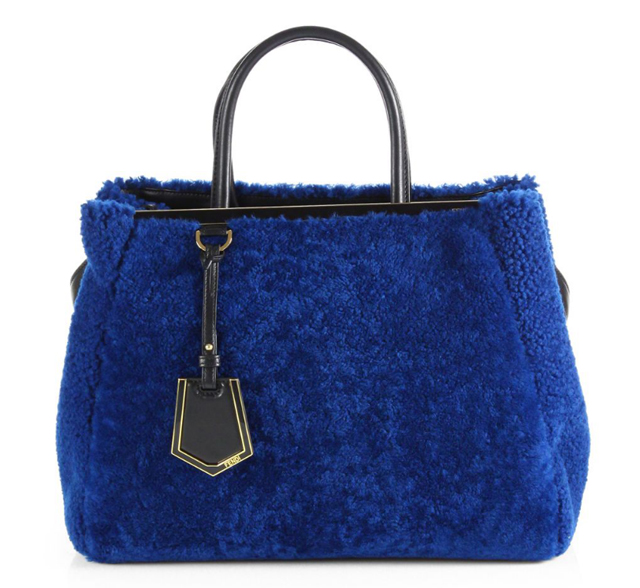 Fendi 2Jours Small Shearling Satchel